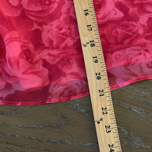 Vintage Valerie Stevens Womens Cami Top Extra Large Red Rose Mesh Y2K Romantic - Picture 11 of 11
